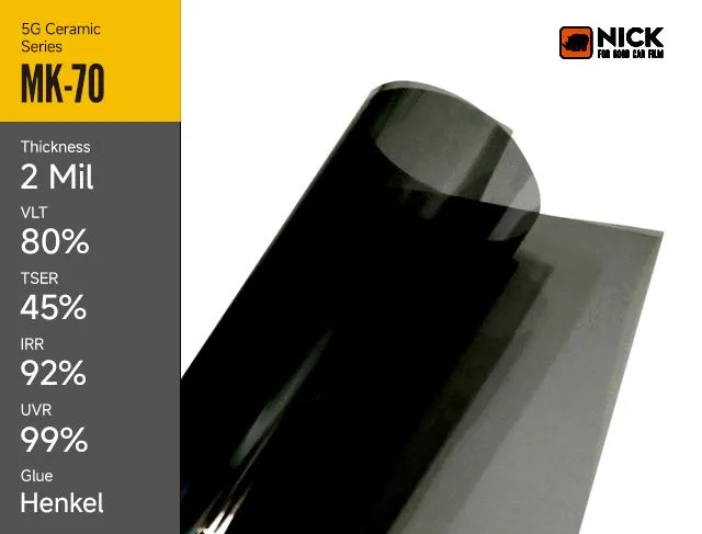 कारों के लिए प्रीमियम सिरेमिक टिंट फिल्म और विंडो फिल्म इष्टतम सुरक्षा के लिए